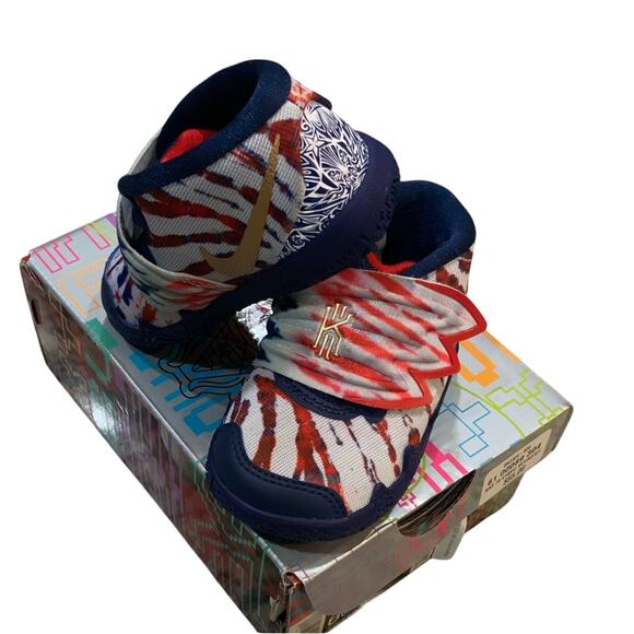 Nike Kybrid S2 Tie Dye USA, 6C Easy On Sneakers USA Patriotic July 4 w/ box EUC - Picture 13 of 14